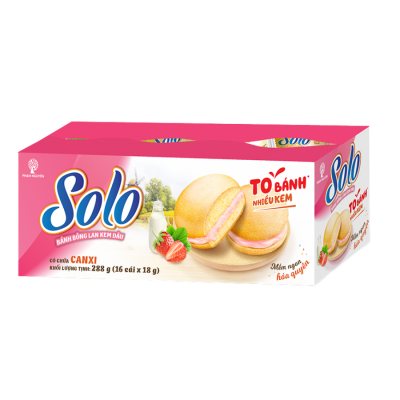 Solo Strawberry Cream Soft Cake 168g x 24 Bag