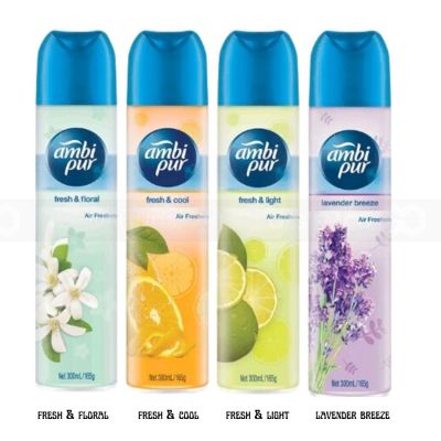 Ambi Pur Aerosol Fresh and Light Air Freshener 300ml x 6 bottles