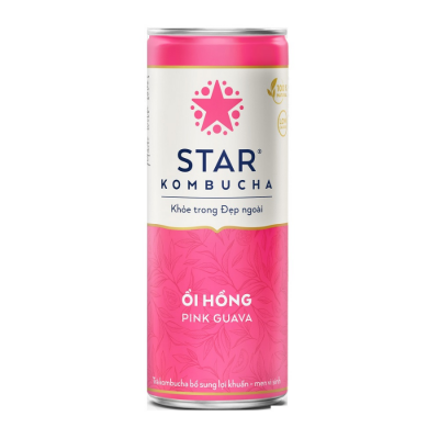 Star Kombucha Pink Guava 250ml x 12 Bottles