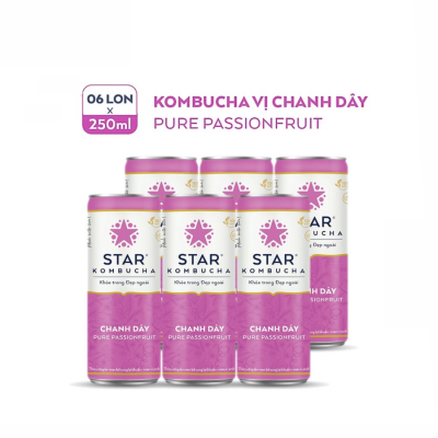 Star Kombucha Pure Passion Fruit 250ml x 12 Bottles