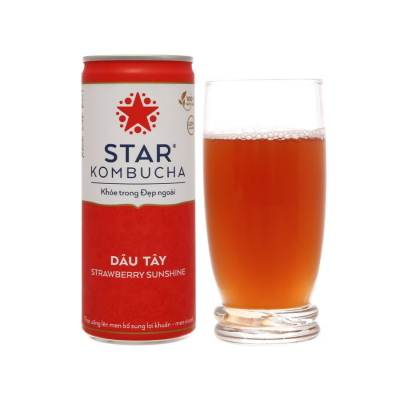 Star Kombucha Strawberry Sunshine 250ml x 12 Bottles