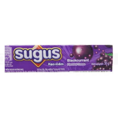 Sugus Blackcurrant Flavored Chews 30gr x 24 Bars x 24 Boxs