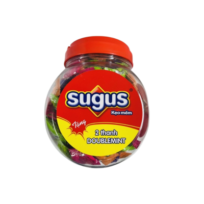 Sugus Chewy Fruit Mixed Apple, Strawberry, Grape, Orange 500g 167 Pcs x 3g x 24 Jars