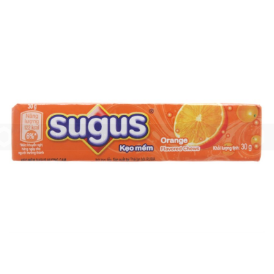 Sugus Orange Flavored Chews 30gr x 24 Bars x 24 Boxs
