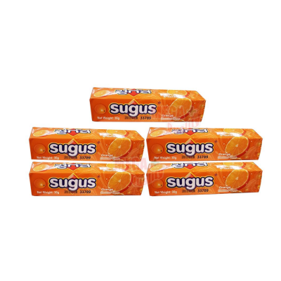Sugus Orange Flavored Chews 30gr x 24 Bars x 24 Boxs