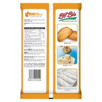 Tai Ky Tapioca Starch With Coconut Flavor (Yellow) 1kg x  10 Bag
