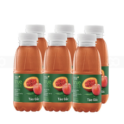 TH True Juice Natural Apple And Gac 350ml x 24 Bottles
