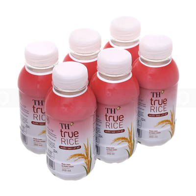 TH True Rice Whole Grain Red Rice Drink 300ml x 24 Bottles
