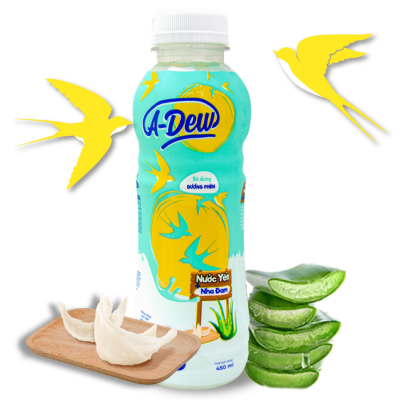 A-Dew Bird’s Nest Drink With Aloe Vera Pulp 450ml x 24 Bottles