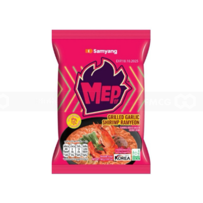 Samyang Grilled Garlic Shrimp Ramen (Halal) 80g x 4 Pcs x 8 Packs