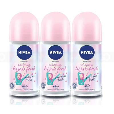 Wholesale Nivea Deodorant Roll On Brightening Hijab Fresh 50ml x 24 tubes
