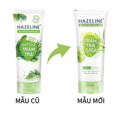 Wholesale Hazeline Facial Cleanser Matcha & Pomegranate Extract 100G x 24 Tubes