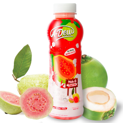 A-Dew Guava Juice Drink With Jelly Coconut 450ml x 24 Bottles