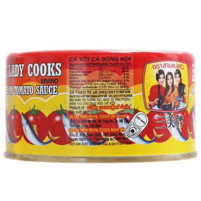 Wholesale Three Lady Mackerel In Tomatoes Sauce 190g x 48 Cans