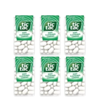 Tictac Peppermint Candy 14.5g x 12 Jars x 24 Blocks