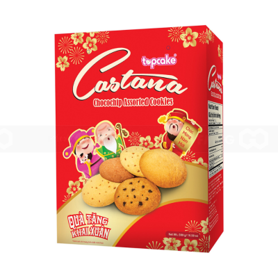 Topcake Castana Chocochip Mix Cookies 300g x 12 Boxes