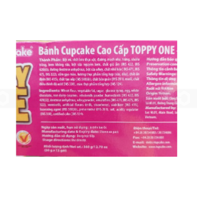 Topcake Top'n Cream Filling Strawberry Cake Soft 360g x 8 Boxes