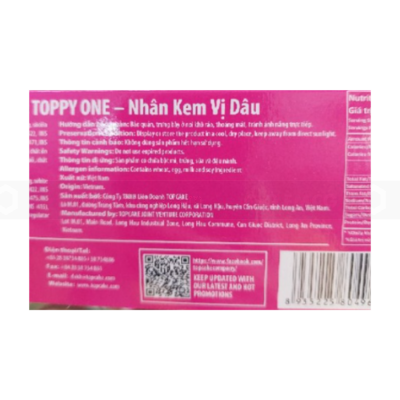 Topcake Top'n Cream Filling Strawberry Cake Soft 360g x 8 Boxes