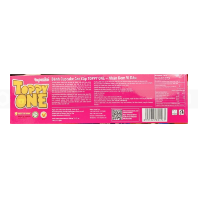 Topcake Toppy One Cream Strawberry Filling White Chocolate Cake Soft 360g x 8 Boxes