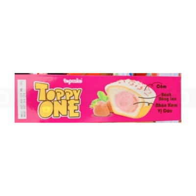 Topcake Toppy One Cream Strawberry Filling White Chocolate Cake Soft 360g x 8 Boxes
