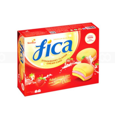 Biscafun Fica Strawberry Cream Cake 252g x 12 Boxs