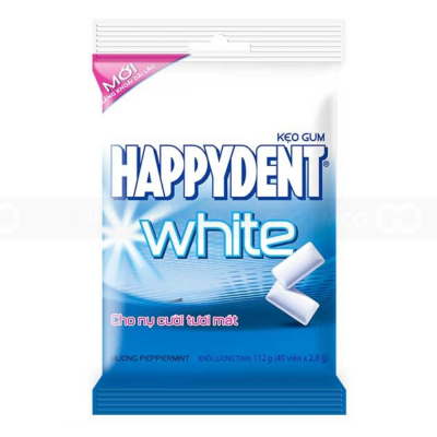 Wholesale Happydent WHITE Gum Peppermint 112g x 45 Pouches