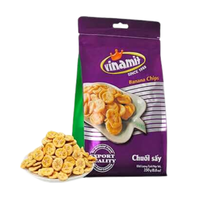 Vacuum Fried Vinamit Banana Chips 100g x 60 Bags
