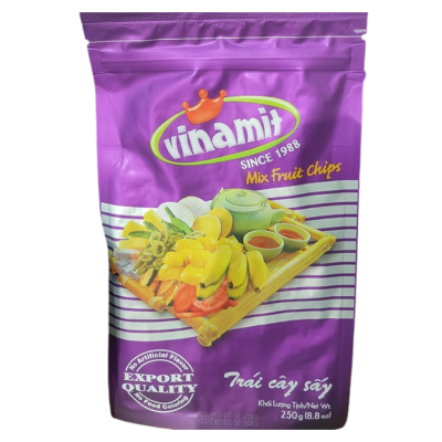 Vacuum Fried Vinamit Mixed Fruit Chips 250g x 20 Bags