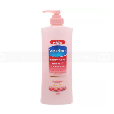 Vaseline Healthy White Pefect 10 in 1 Body Lotion 350ml x 12 Bottles