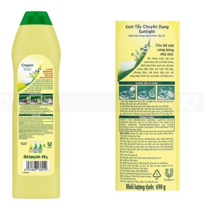 Sunlight Versatile Cream Cleaner Bleach Lemon 690ml x 16 bottles