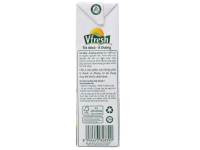 VFresh Green Tea Atiso Less Sugar 1L x 12 Boxes