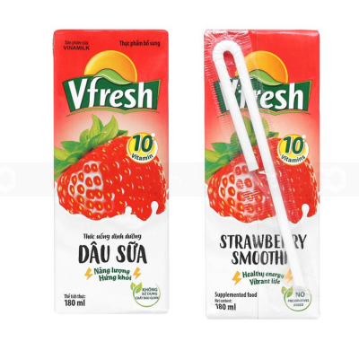VFresh Milk Strawberry 180ml x 48 Boxes