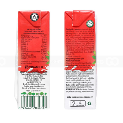 VFresh Milk Strawberry 180ml x 48 Boxes