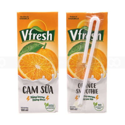VFresh Milk Orange 180ml x 48 Boxes