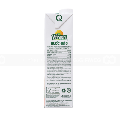 VFresh Peach Juice Drink 1L x 12 Boxes