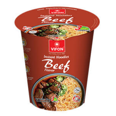 Vifon Ngon Ngon Instant Noodles Beef Flavour (for export)  60g x 24 Cups