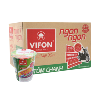 Vifon Ngon Ngon Lemon Shrimp 60g x 24 Cups (Halal)