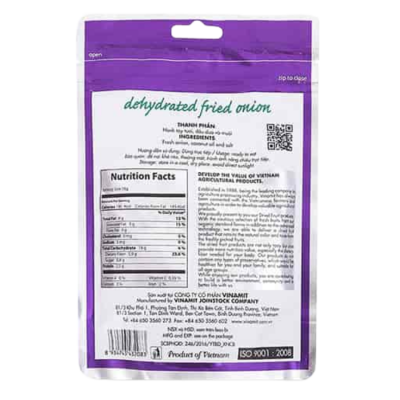 Vinamit Vacuum Fried Onion Chips, Sea Salt 30g x 50 Bags