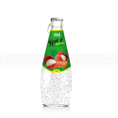 Vinut Basil Seed Drink With Lychee Juice 290ml x 24 Bottles