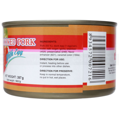 Vissan Pork Cooked with Eggs 397g x 48 Cans