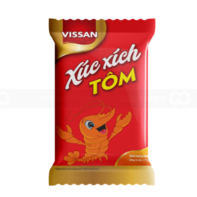 Vissan Shrimp Sterilized Sausage 70g x 4 pcs x 25 Bags