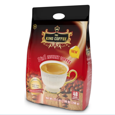 King Coffee 3 in 1 Instant Coffee 24g x 30 Sachets x 12 Jars