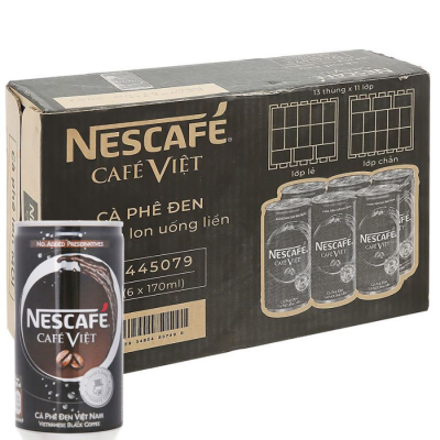 Wholesale Nescafe Cafe Viet Black Drink Coffee 170ml x 24 Cans