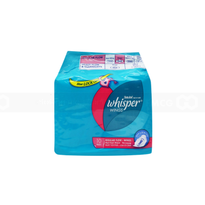 Whisper Regular Flow - Wings 23 cm, 10 Pcs x 24 Packs