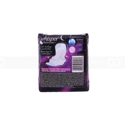 Whisper Ultra Slim All Night Wings 31 cm, 6Pcs x 24 Packs
