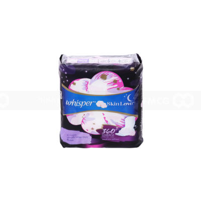 Whisper Ultra Slim All Night Wings 31 cm, 6Pcs x 24 Packs