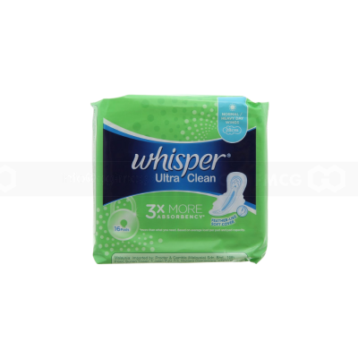 Whisper Ultra Thin Clean - Normal Heavy Days Wings 28cm, 16 Pcs x 24 Packs
