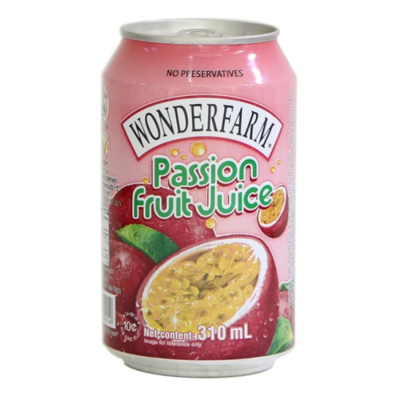 Wonderfarm Passion fruit Drink Can 310ml x 24 cans