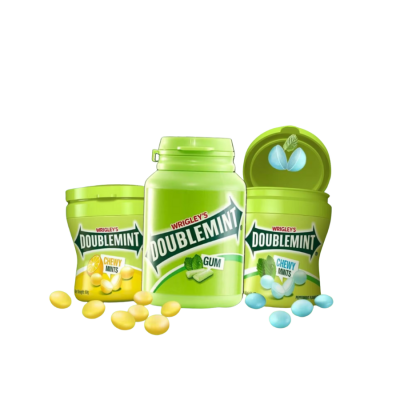 Wrigley's Doublemint Chewy Mint Candies 80g x 6 Jar x 6 Boxes