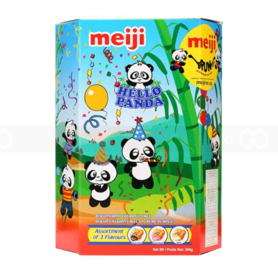 Meiji Hello Panda Chocolate & Strawberry , Milk Mixed Biscuit 260g x 8 Boxes
